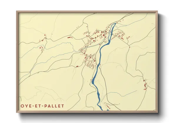 Une affiche de carte sur Oye-et-Pallet