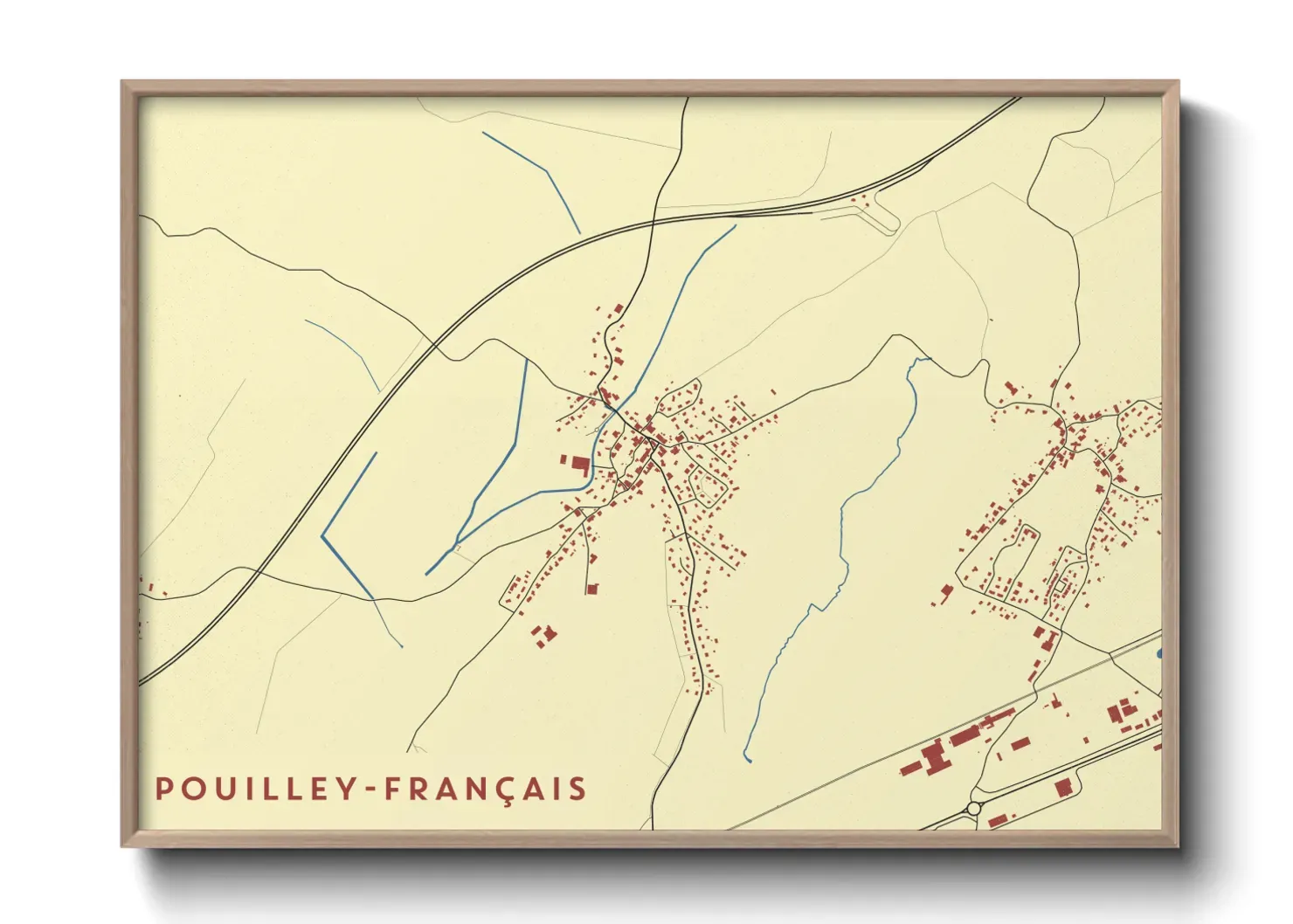 Un poster cartePouilley-Français