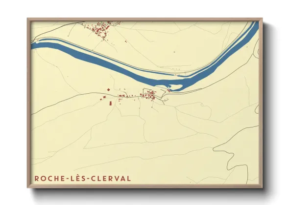 Une affiche de carte sur Roche-lès-Clerval