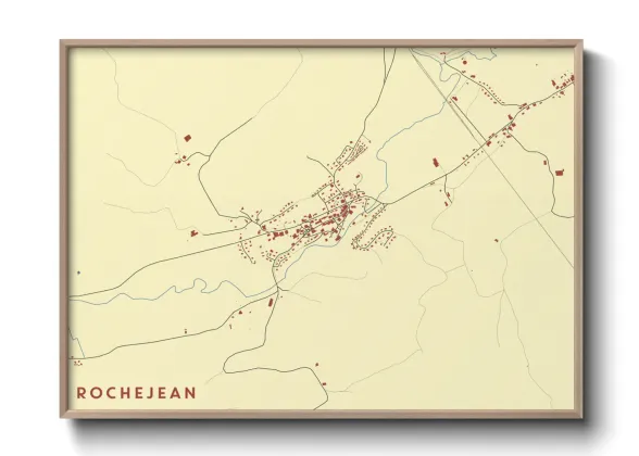 Une affiche de carte sur Rochejean