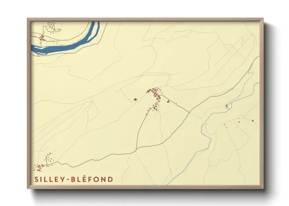Une affiche de carte sur Silley-Bléfond
