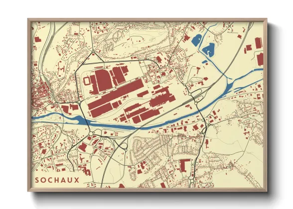Une affiche de carte sur Sochaux