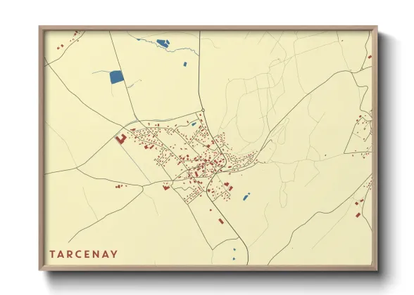 Une affiche de carte sur Tarcenay