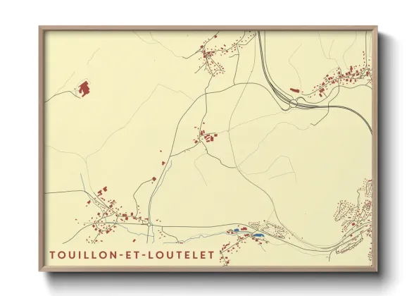 Une affiche de carte sur Touillon-et-Loutelet