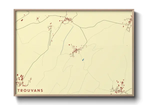 Une affiche de carte sur Trouvans