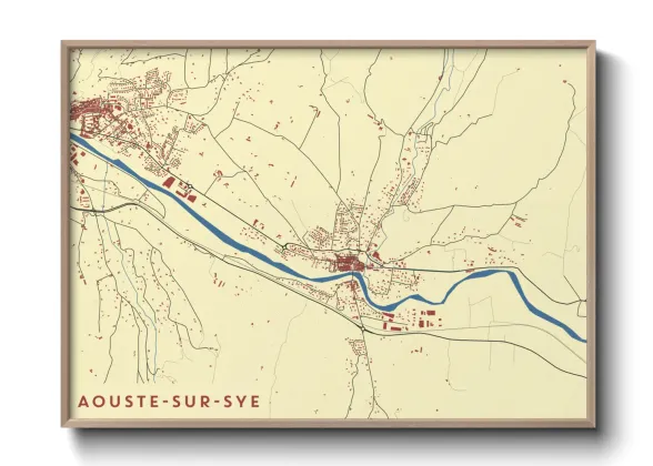 Une affiche de carte sur Aouste-sur-Sye