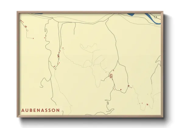 Une affiche de carte sur Aubenasson