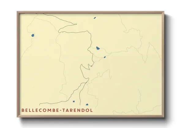 Une affiche de carte sur Bellecombe-Tarendol