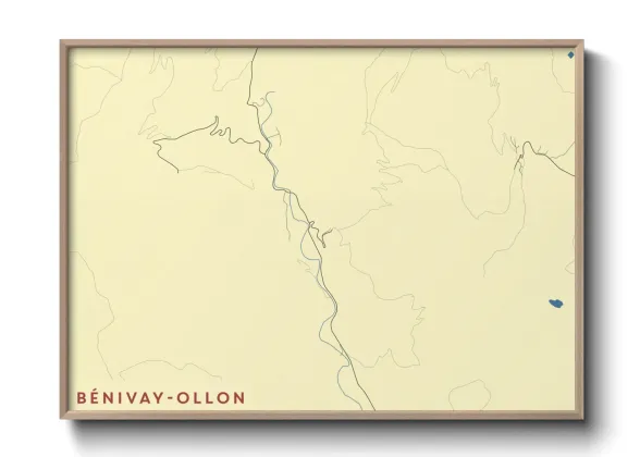Une affiche de carte sur Bénivay-Ollon