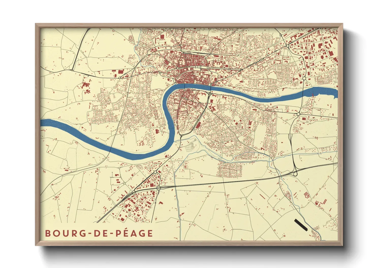 Un poster carteBourg-de-Péage