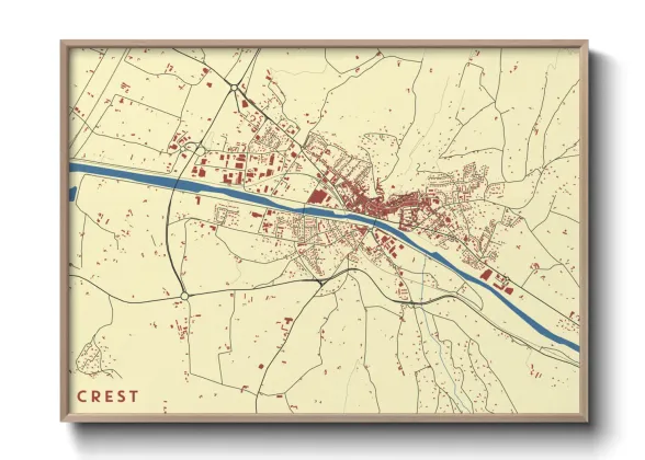 Une affiche de carte sur Crest