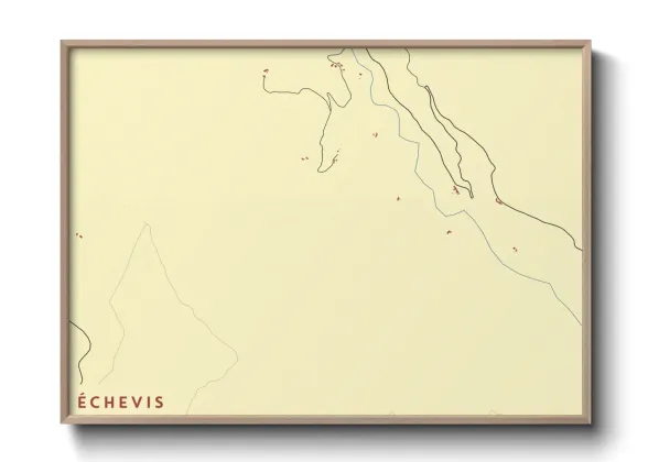 Une affiche de carte sur Échevis