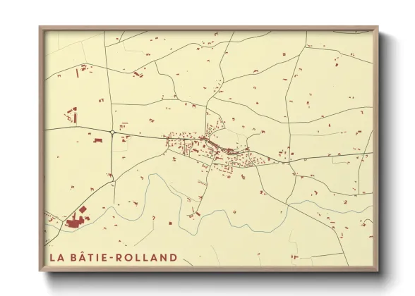 Une affiche de carte sur La Bâtie-Rolland