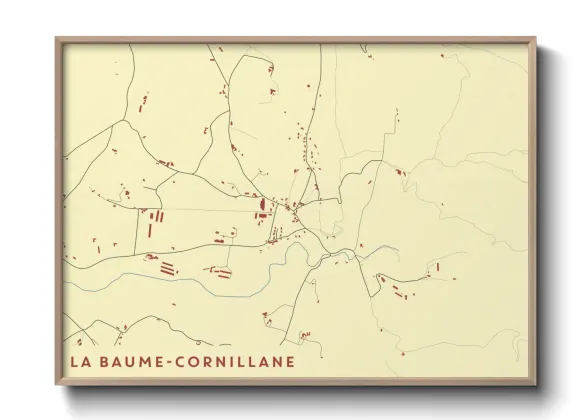 Une affiche de carte sur La Baume-Cornillane