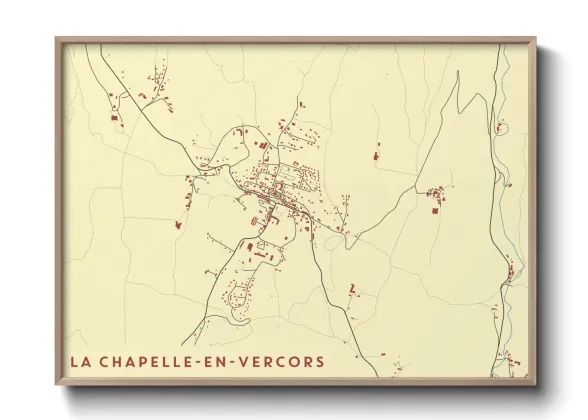 Une affiche de carte sur La Chapelle-en-Vercors