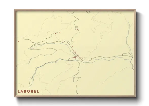 Une affiche de carte sur Laborel