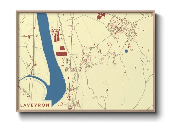 Une affiche de carte sur Laveyron