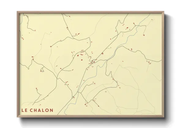 Une affiche de carte sur Le Chalon