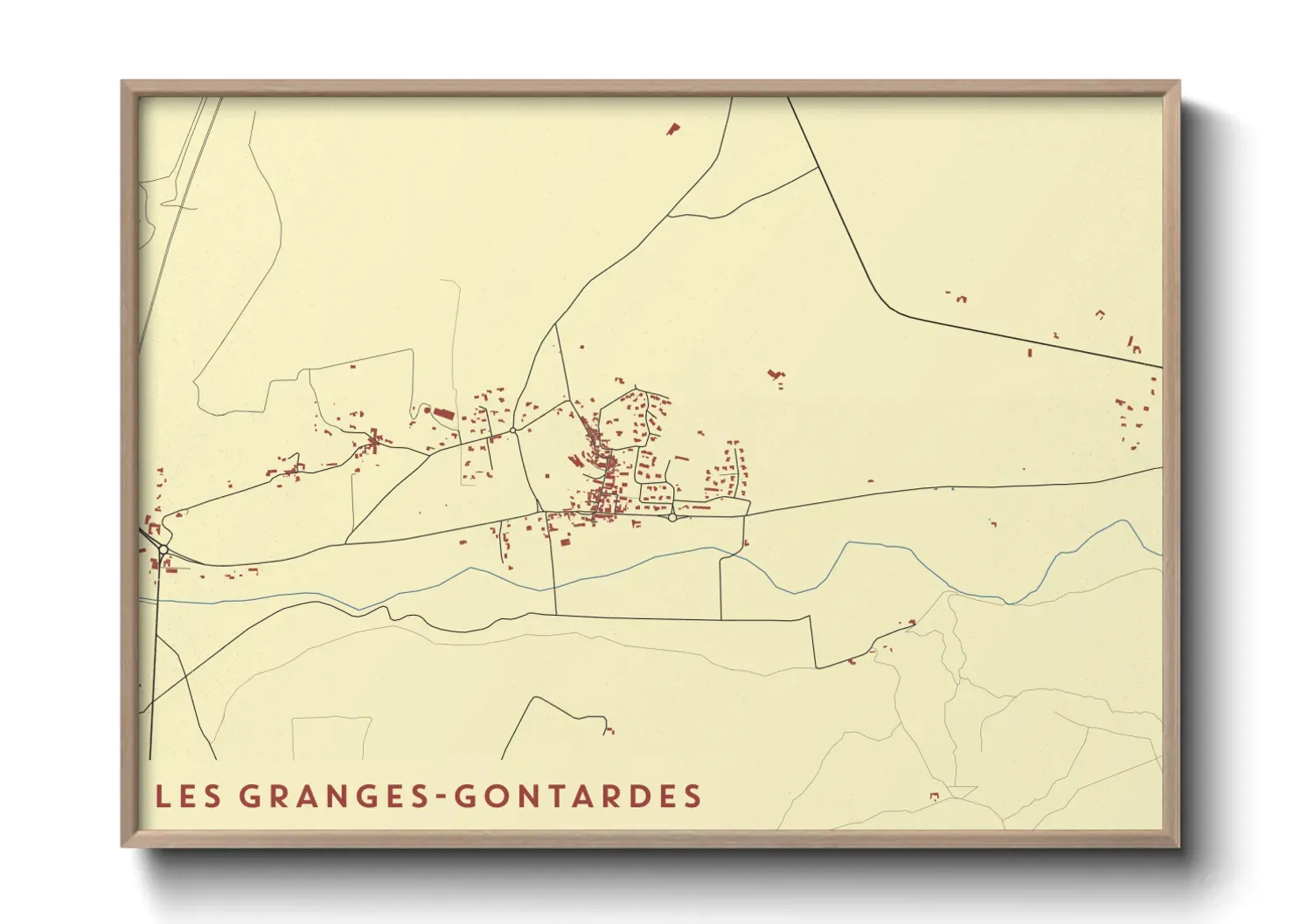 Un poster carteLes Granges-Gontardes