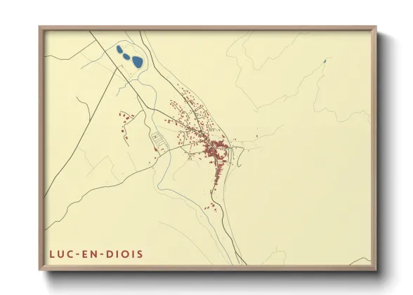 Une affiche de carte sur Luc-en-Diois