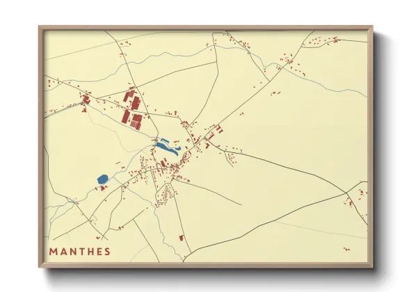 Une affiche de carte sur Manthes