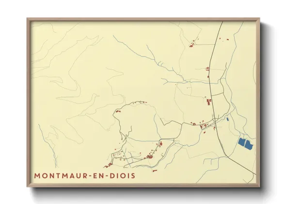 Une affiche de carte sur Montmaur-en-Diois