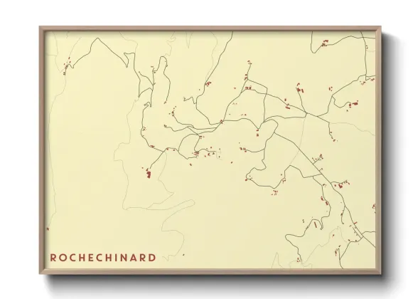 Une affiche de carte sur Rochechinard