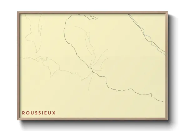 Une affiche de carte sur Roussieux