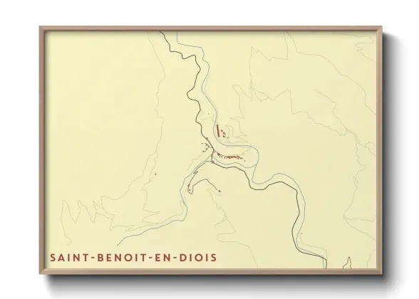 Une affiche de carte sur Saint-Benoit-en-Diois