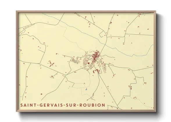 Une affiche de carte sur Saint-Gervais-sur-Roubion