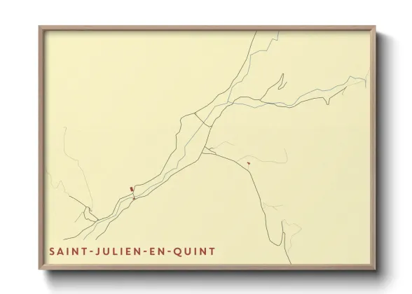 Une affiche de carte sur Saint-Julien-en-Quint