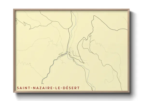 Une affiche de carte sur Saint-Nazaire-le-Désert