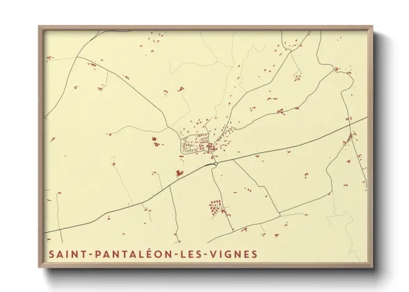 Une affiche de carte sur Saint-Pantaléon-les-Vignes