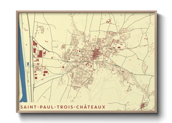 Une affiche de carte sur Saint-Paul-Trois-Châteaux
