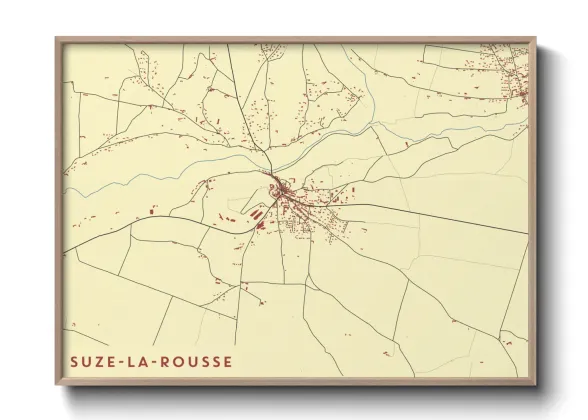 Une affiche de carte sur Suze-la-Rousse