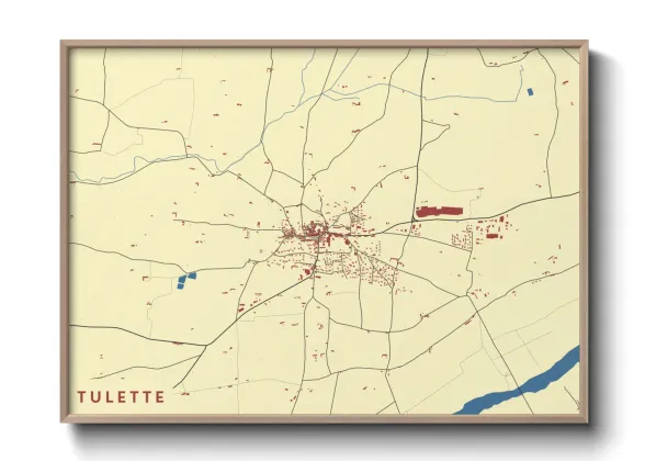 Une affiche de carte sur Tulette