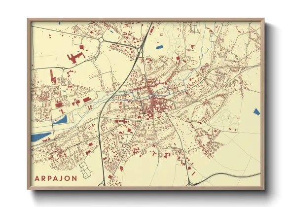 Une affiche de carte sur Arpajon