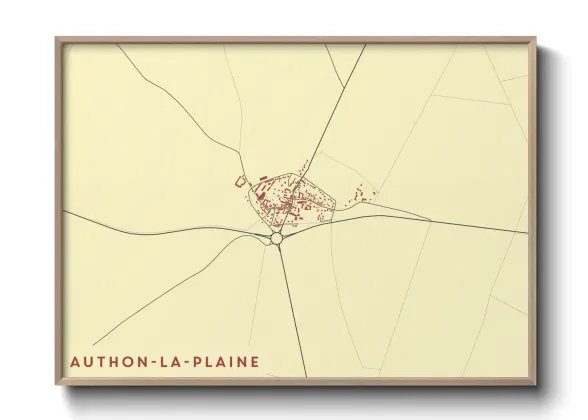 Une affiche de carte sur Authon-la-Plaine