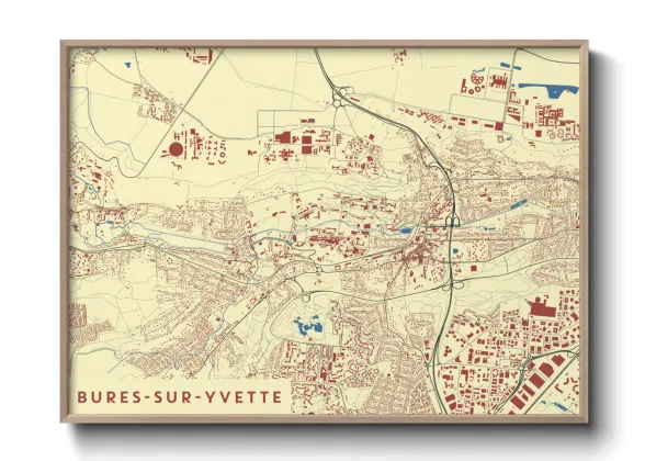 Une affiche de carte sur Bures-sur-Yvette