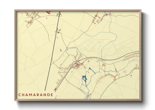 Une affiche de carte sur Chamarande