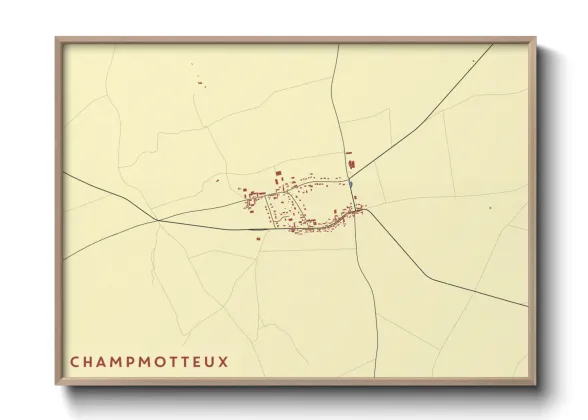 Une affiche de carte sur Champmotteux