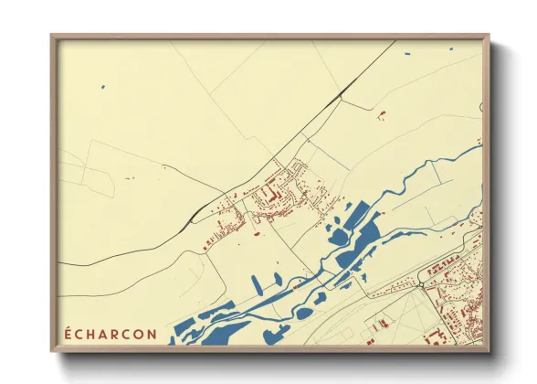 Une affiche de carte sur Écharcon