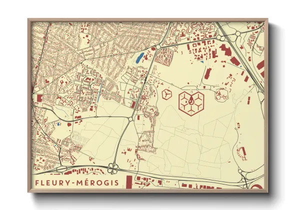 Une affiche de carte sur Fleury-Mérogis