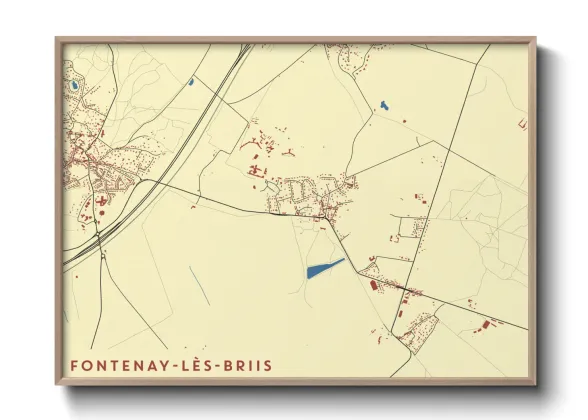 Une affiche de carte sur Fontenay-lès-Briis
