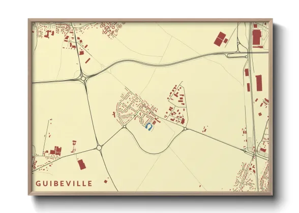 Une affiche de carte sur Guibeville