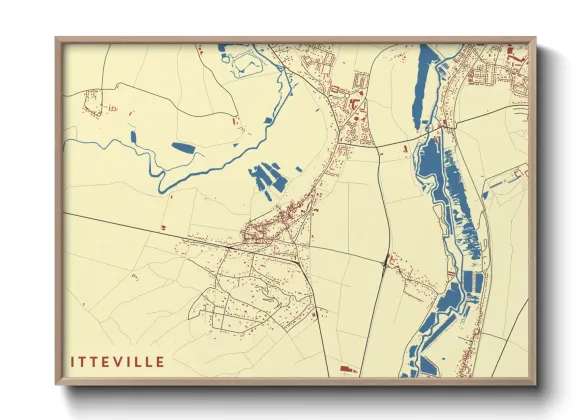 Une affiche de carte sur Itteville