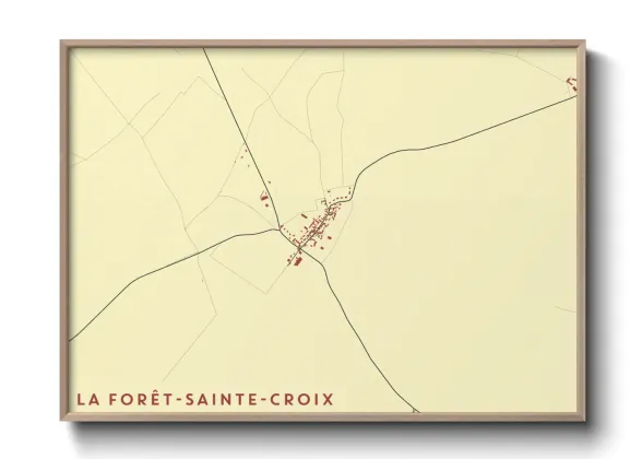 Une affiche de carte sur La Forêt-Sainte-Croix