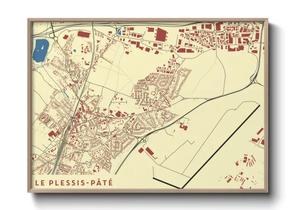 Une affiche de carte sur Le Plessis-Pâté