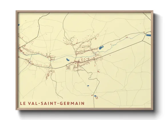 Une affiche de carte sur Le Val-Saint-Germain