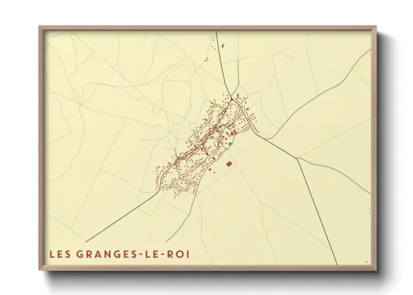 Une affiche de carte sur Les Granges-le-Roi